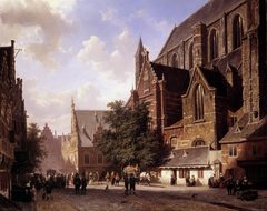 View of the big Church and Hall in Harlem