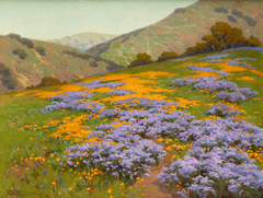 Wild Heliotrope and Poppies, San Francisco by John Marshall Gamble