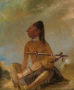 Woman and Child, Showing How the Heads of Children are Flattened by George Catlin