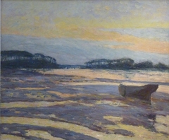 Yellow Dusk on the Mudflats, Loctudy by Maxime Maufra