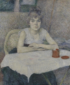 Young Woman at a Table, 'Poudre de riz' by Henri de Toulouse-Lautrec