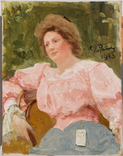Young Woman in Pink by Ilya Repin