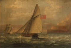 A Cutter Chasing a French Lugger by Thomas Luny