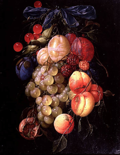 A Garland of Fruit by Cornelis de Heem