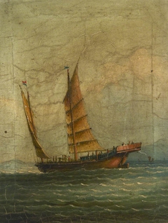 A junk under sail by Anonymous