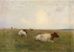 A Landscape with Cattle by Walter Osborne