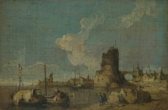 A Ruin Caprice by Francesco Guardi