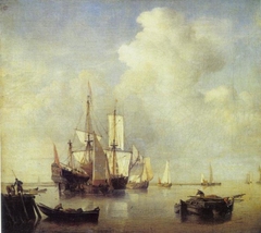 A Warship Among Fishing Boats by Willem van de Velde the Younger
