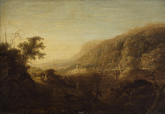 Abendliche Berglandschaft by Jacob van Geel