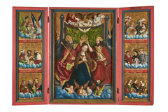 Altarpiece showing the Coronation of the Virgin by an unknown artist