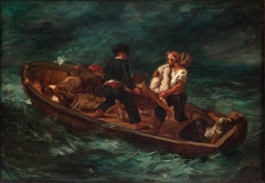 Après le naufrage (Le bateau de Don Juan - le cadavre est jeté dans l'eau) by Eugène Delacroix