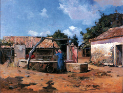 At the well by António Carvalho de Silva Porto