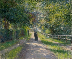 Avenue of the Villa des Fleurs in Trouville by Gustave Caillebotte