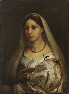 Bildnis einer Frau mit Schleier (nach Raffael) by Hans von Marées