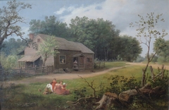 Cabin with Children Playing