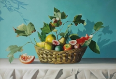 Canasto de frutas con higos abiertos by Nicolás Fasolino