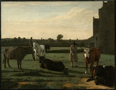 Cattle and Horses with a Herdsman by Hendrick ten Oever