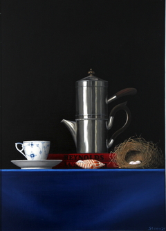 Coffee Maker, oil on canvas 60x80cm 2021