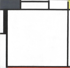 Composition with blue, yellow, black, and red by Piet Mondrian