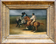 Course de chevaux montés by Théodore Géricault