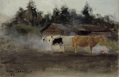 Cows in Turf Smoke, study by Eero Järnefelt