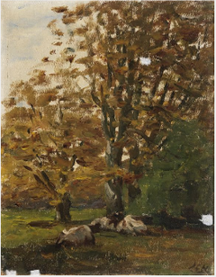 Cows Resting under Trees by Nathaniel Hone the Younger
