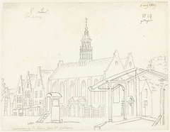 De kerk en een ophaalbrug in het dorp Leur, Brabant by Cornelis Pronk