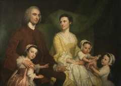 Dr Samuel Wathen With His Wife And Children by George Knapton