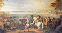 Eight Battle Scenes of the Marlborough House Murals: Louis XIV directing the Crossing of the Rhine, 12 June 1672 by Louis Laguerre
