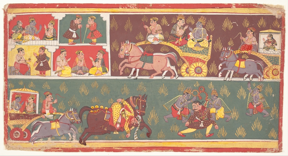 Episodes from Krishna's Life: Folio from a Bhagavata Purana (Ancient Stories of Lord Vishnu)