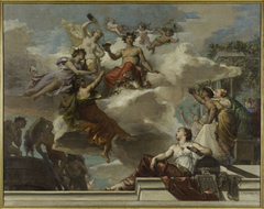Esquisse pour la mairie du 12ème : Le triomphe de Bacchus (plafond du grand escalier) by Alexis-Joseph Mazerolle