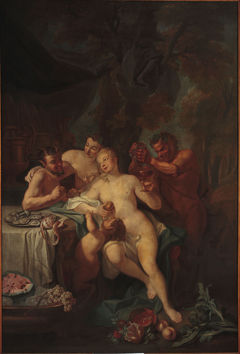 Feast of nymphs and satyrs by Louis de Silvestre