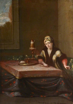 Femme Turque qui file ou tandour by Jean Baptiste Vanmour