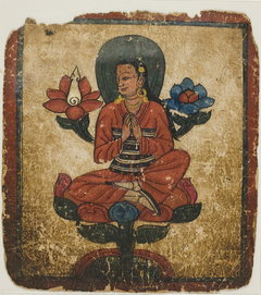 Figure Seated on Lotus, from a Set of Initiation Cards (Tsakali) by Anonymous
