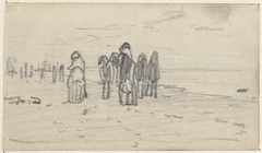 Figuren op het strand
