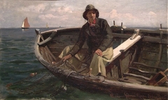 Fisherman from Rügen by Hans Gude