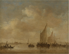 Fishing Boats in an Estuary by Jan van Goyen
