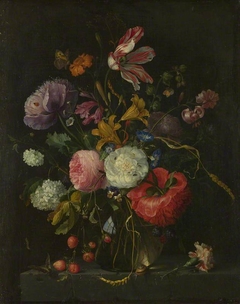 Flowers in a Glass Vase by Jacob van Walscapelle