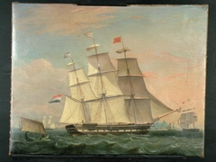 Fregatschip 'Barend Willem' by anonymous painter
