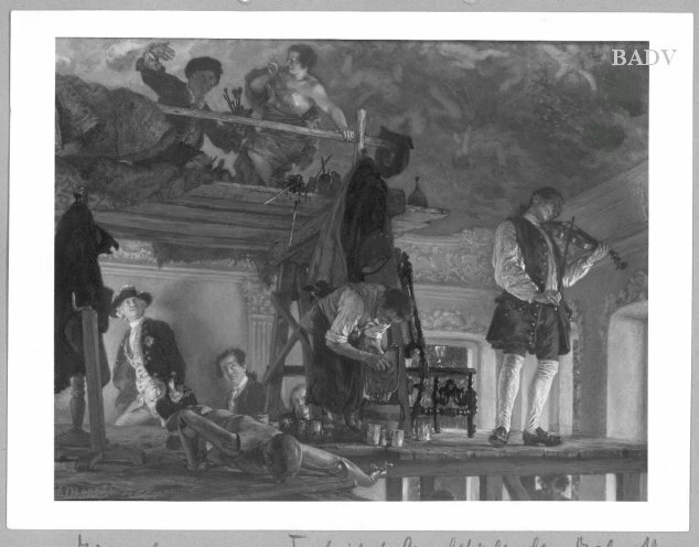 Friedrich der Große besucht den Maler Pesne