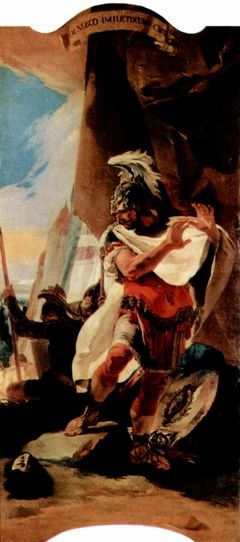 Hannibal recognises the head of his brother Hasdrubal by Giovanni Battista Tiepolo