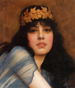 Head of a Girl (also known as The Priestess) by John William Godward