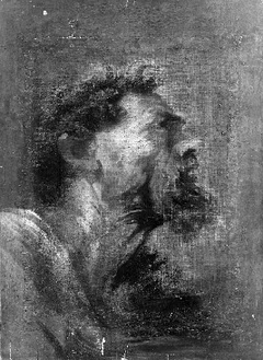 Head of a man in profile looking up by Anthony van Dyck