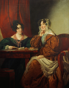 Henriette Baroness Pereira-Arnstein with her daughter Flora by Friedrich von Amerling