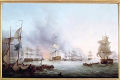 Het bombardement van Algiers, 27 augustus 1816 by Martinus Schouman