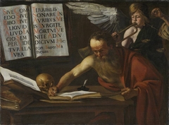 Hl. Hieronymus mit dem Posaunenengel by Johann Ulrich Loth