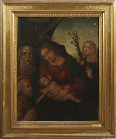 Holy Family with Gabriel and a Prophet by Liberale da Verona