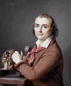 Houdon travaillant au buste de Voltaire
