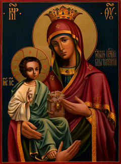 Icon of the Holy Mother of God Three-Handed by Pavel Korzukhin