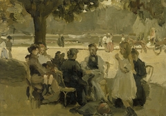 In the Bois de Boulogne near Paris by Isaac Israels